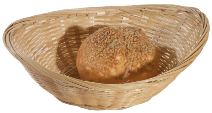 Brotkorb oval 25x21x7cm, Bambus