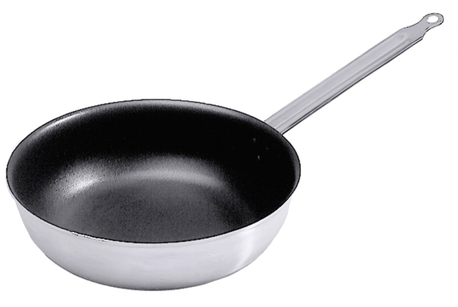 Sauteuse 24 cm, alu avec poignée inox, avec B anti-adhésif