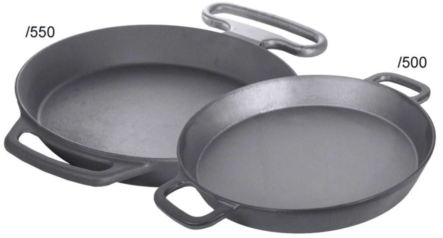 Eisenguss-Riesenpfanne mit 2 angegossenen Griffen