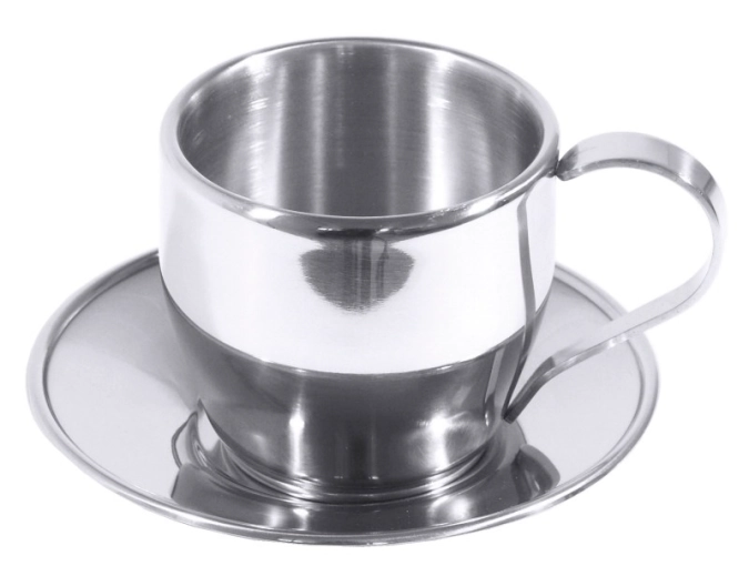 Kaffee-/Cappuccinotasse 0,18 l mit Untertasse, Doppelwandig
