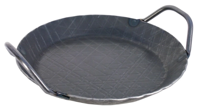 Servierpfanne 27,5cm, schmiedeeisern, zwei Griffe