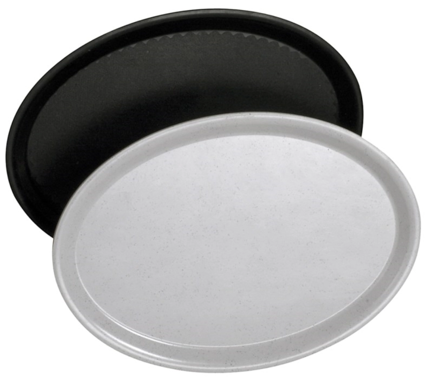 Tablett, oval, rutschfest 29x21 cm, schwarz