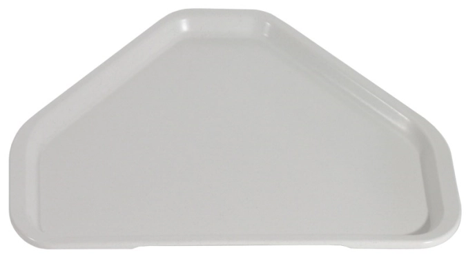 Tablett Trapezform, lichtgrau, 34 x 48 cm, glasfaserverstärk