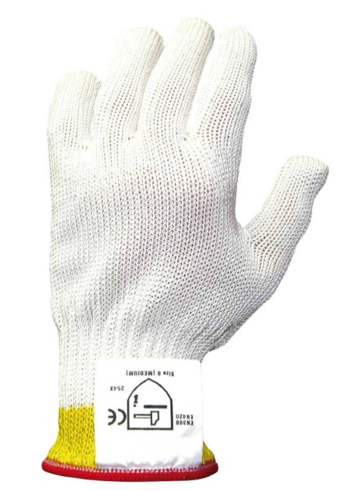 Schnittschutzhandschuh extra schwer, Größe S, einzeln (weiß)