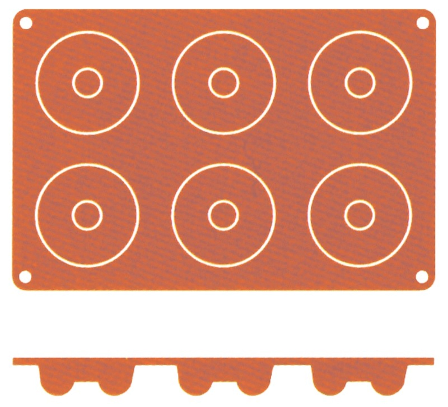 Silikon-Backmatte Savarin, 7 cm