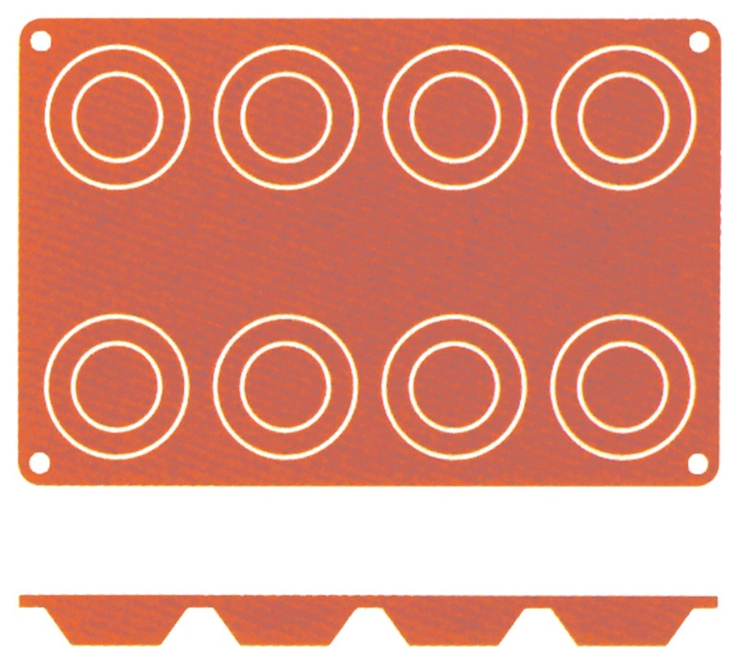 Silikon-Backmatte Tartelett, 6 cm