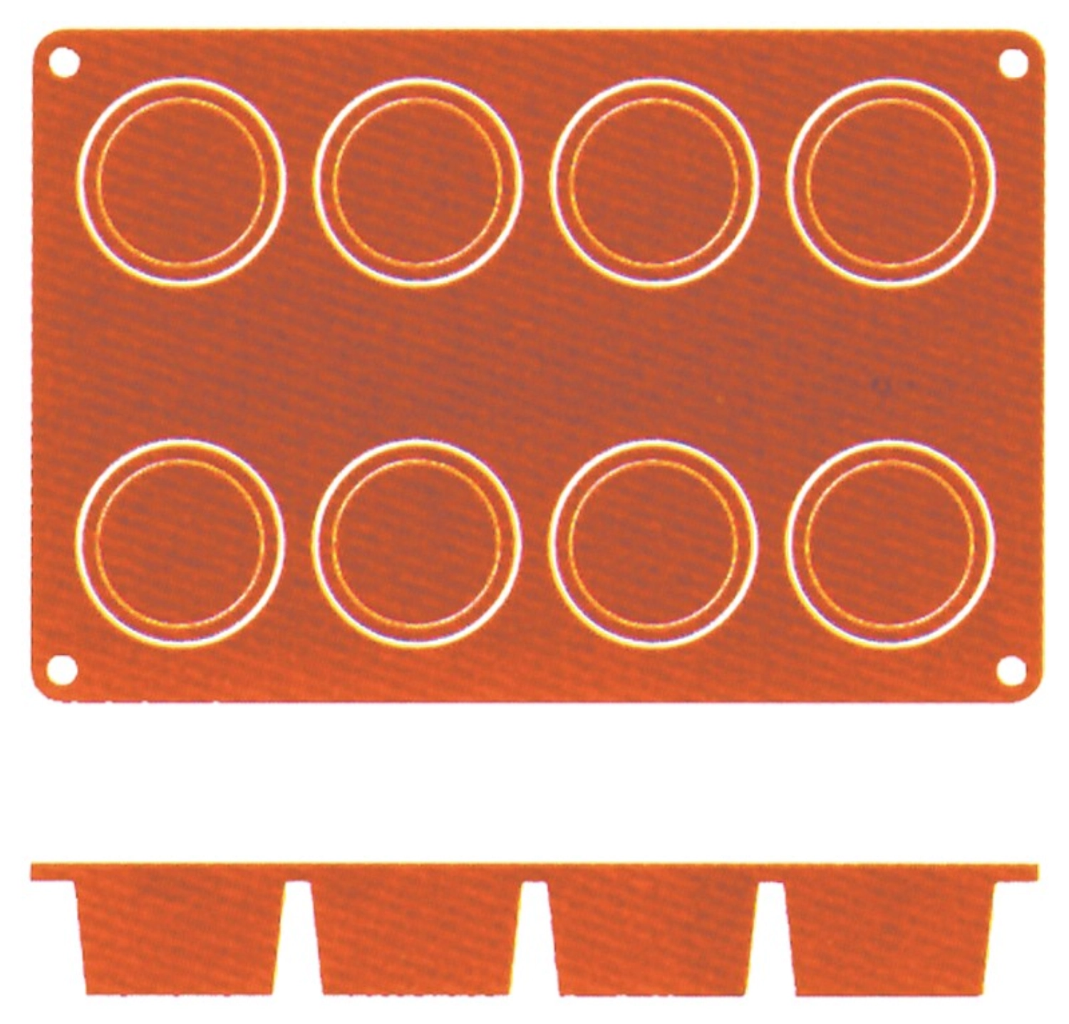 Silikon-Backmatte Cylinder, 6 cm