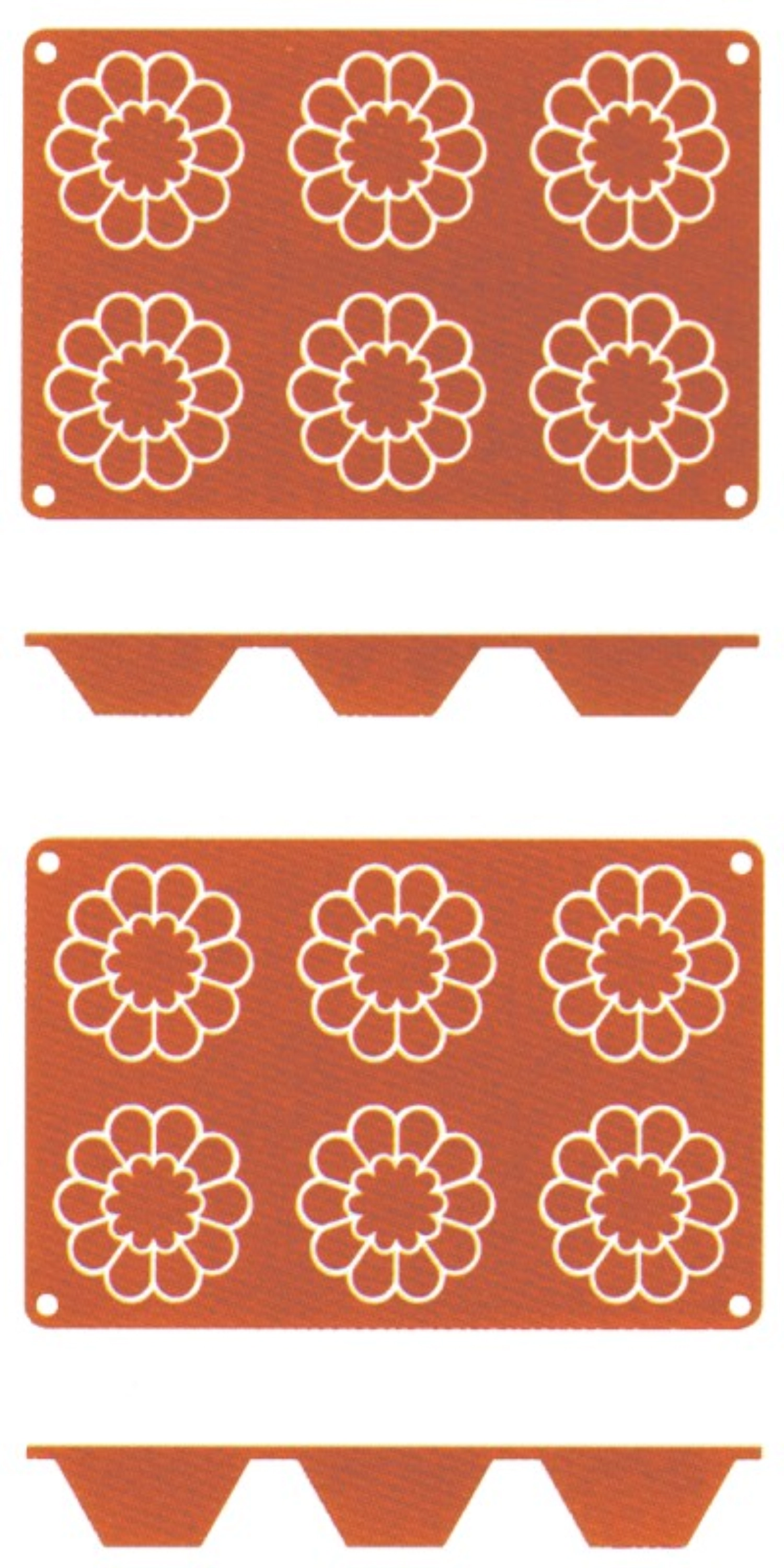 Tapis de cuisson en silicone Briochette, 8 cm, hauteur 3 cm