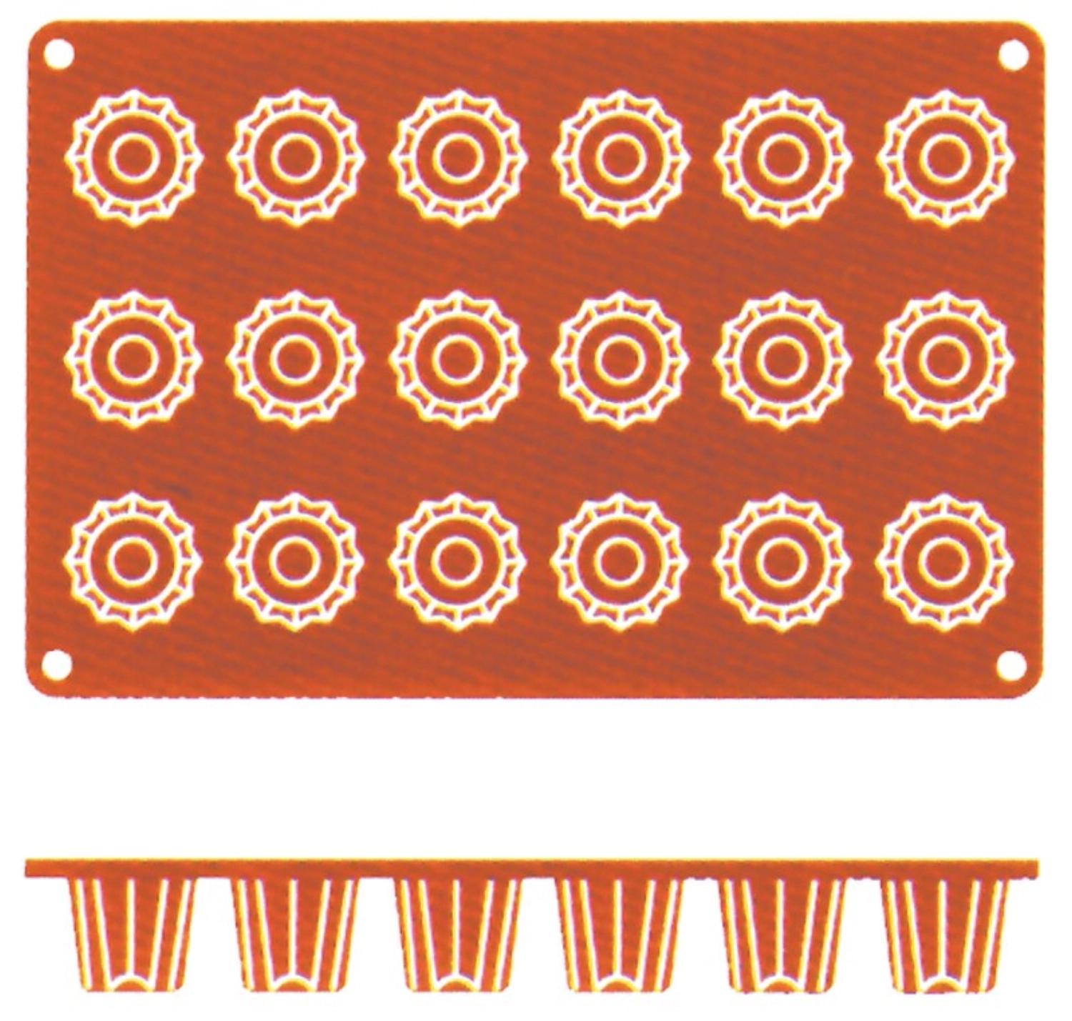 Silikon-Backmatte Bordelaise, 3 cm