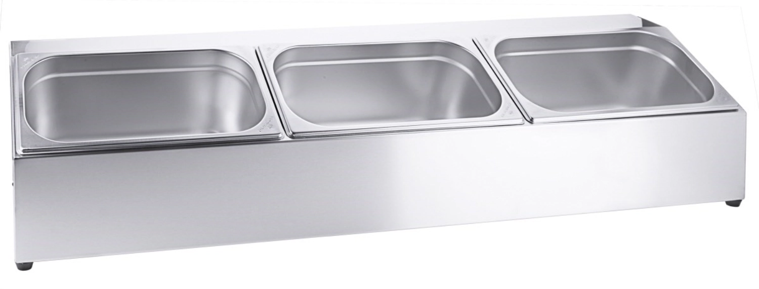 Caisse p. récipients GN soit 3x1/3 ou 6x1/6 98x25x21cm