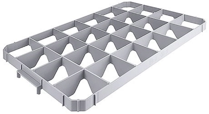 Gläsereinsatz oben 24 Fächer, für max. Glasdurchmesser 8.5cm