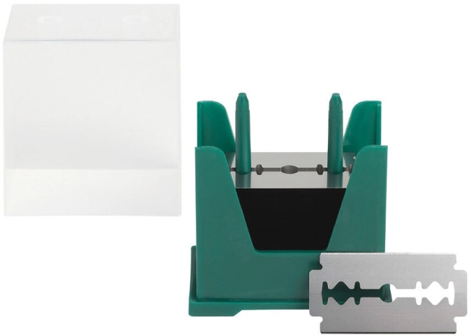 250 Klingen aus Edelstahl Im Spender