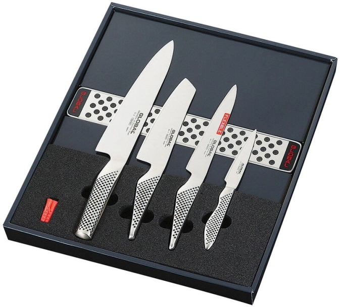 4er Set Globalmesser und Leiste