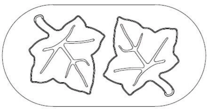 ausstecher Weinblatt Exoglass