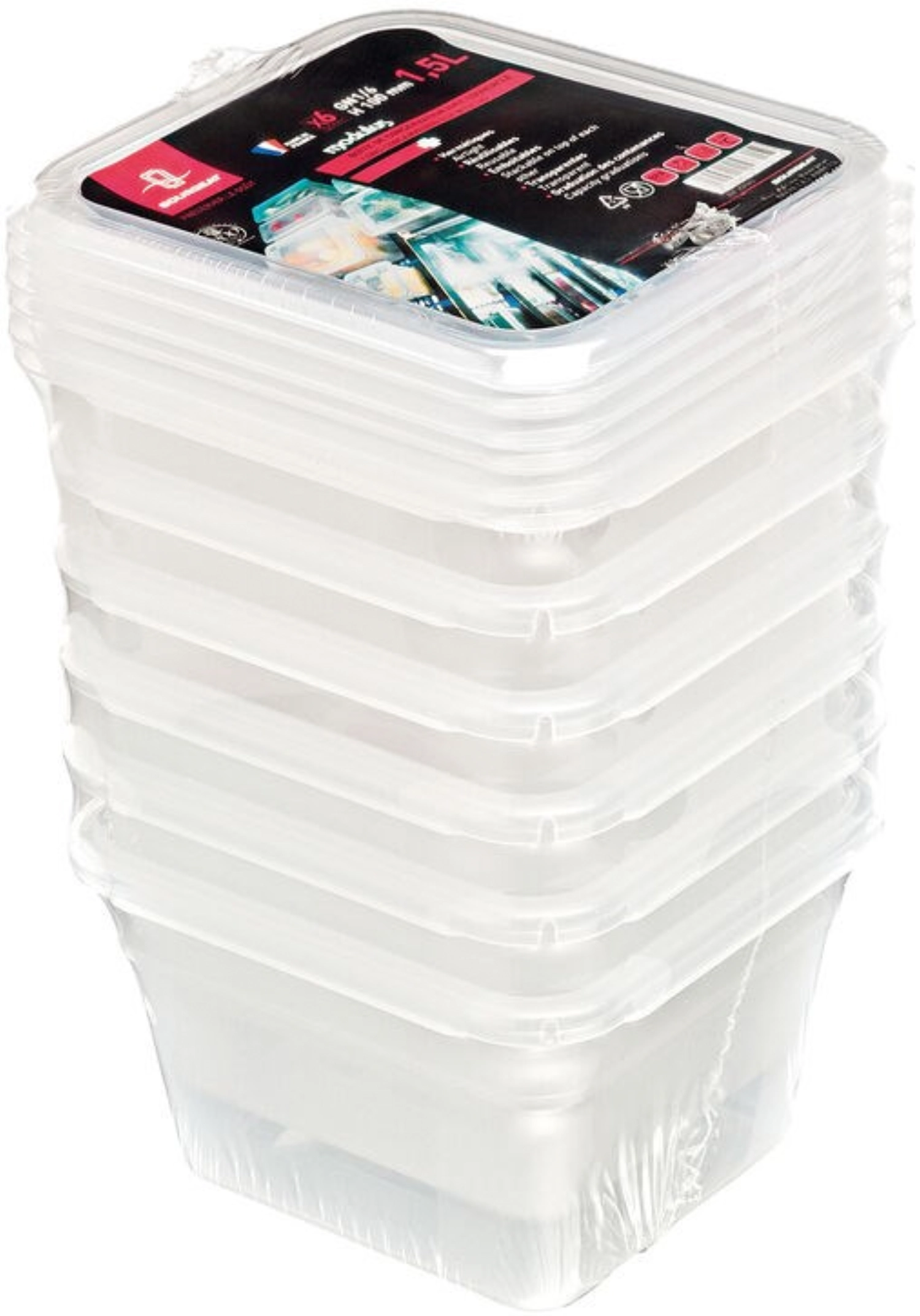 6 boites rigides 1/6-a/c - 2l