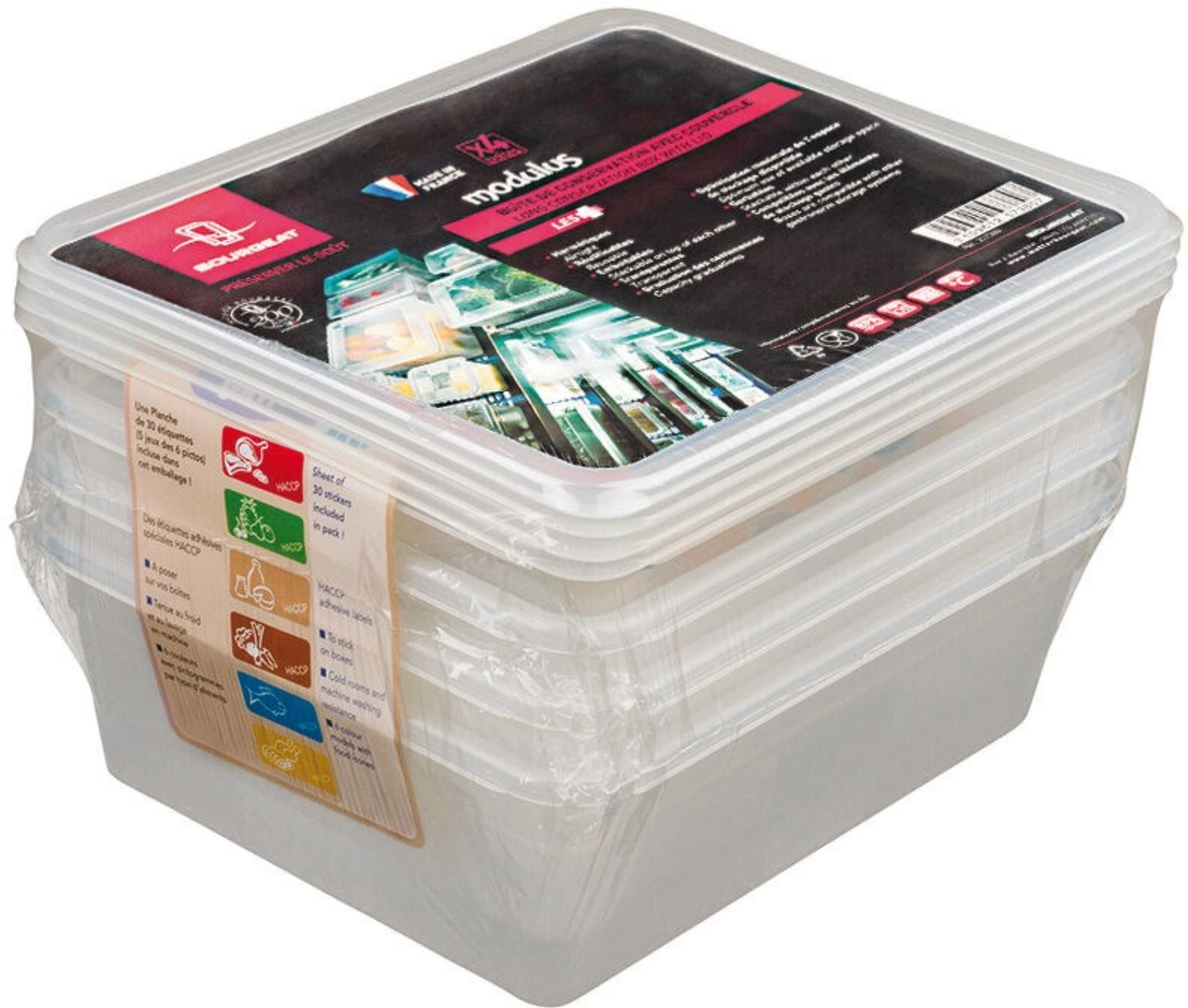 4 boites rigides 1/2-a/c - 6l