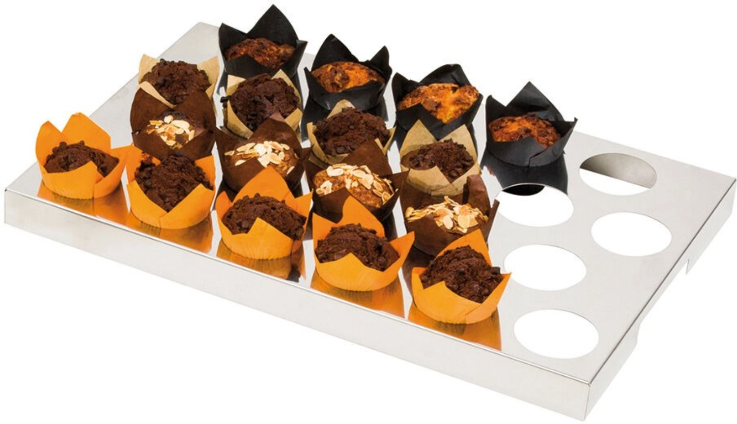 Aufn-Platte Inox Tulipcups Gr