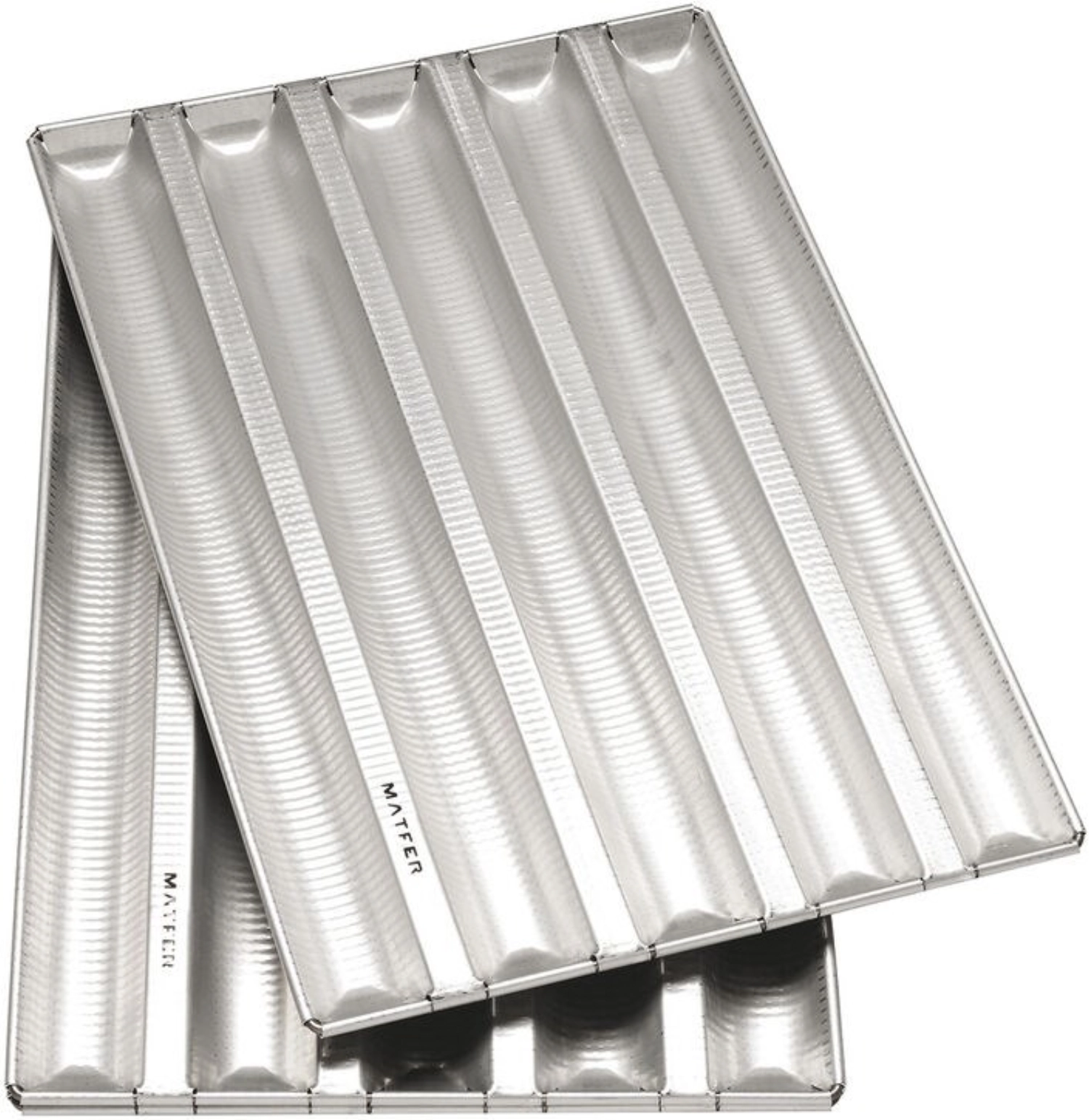 Blech Alu-Gaufer 5 Baguet. 600