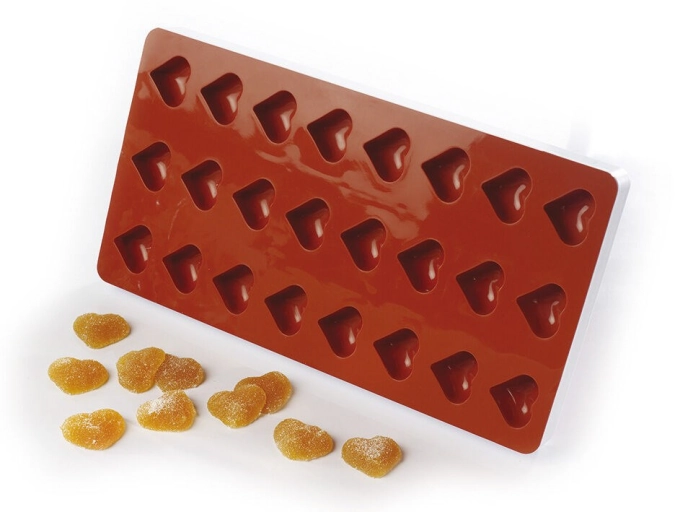 Moule flex 24 pate fruit coeur