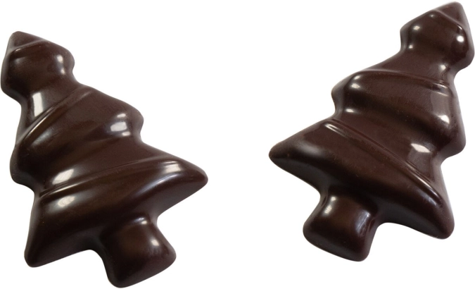 Plaque choco 12 mini-sapins h5