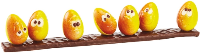 Plaqu choco 24 1/2 oeuf smiley