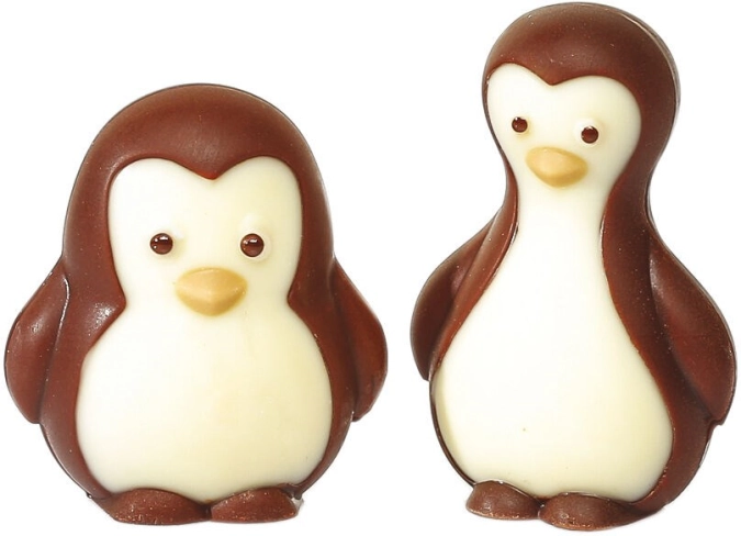 Plaque moule 4 pingouins s/bp