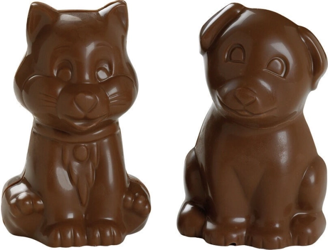 Plaq. 2 chats 85x55mm s/bpa