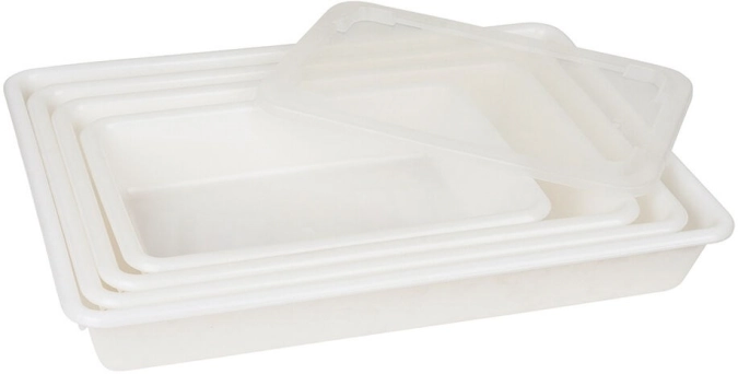 Bac rectangul. plat 5l blanc