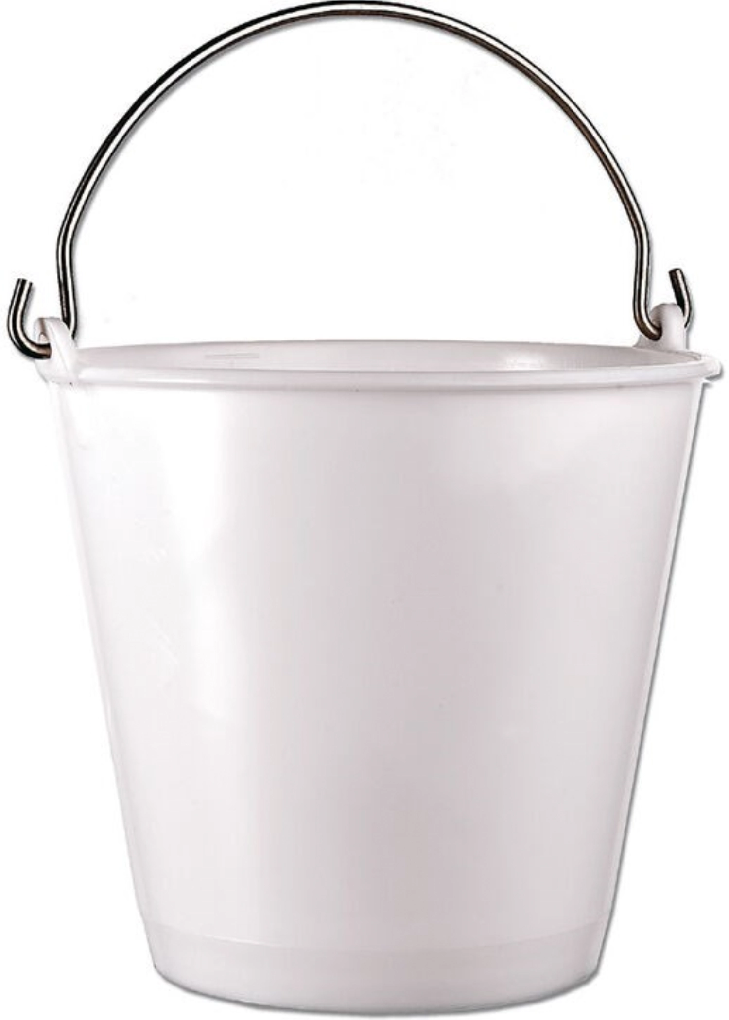 Seau pe blanc anse inox 15 l