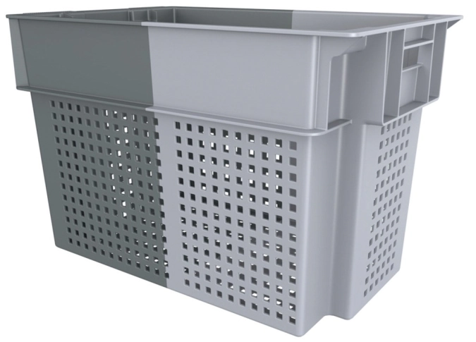 Manne gerbable emboit.70l gris