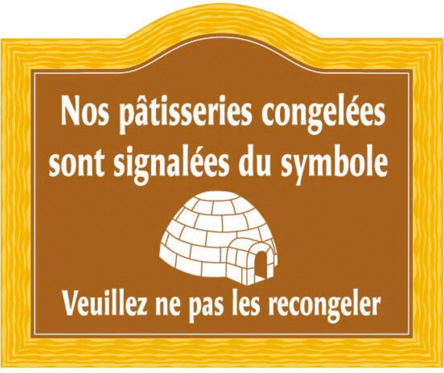 Info Schild Iglu und 60 Aufkleber