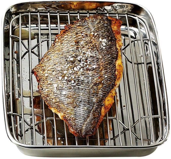 Plat inox +grille 200*150*30mm