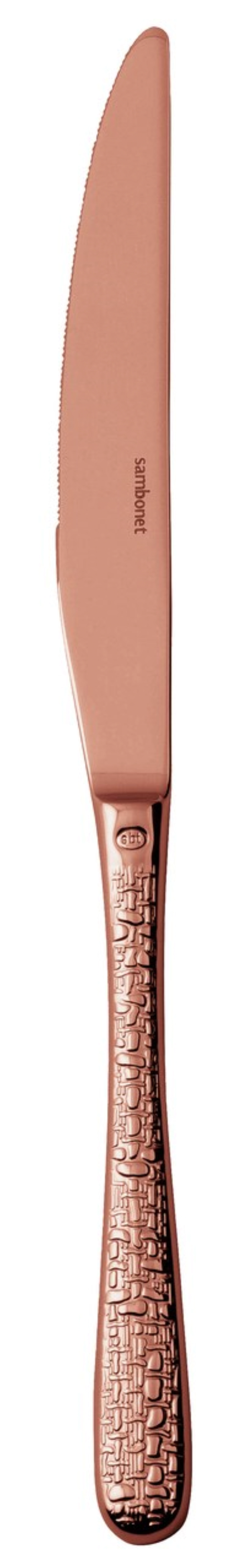 Venezia PVD Copper Couteau de table à manche plein