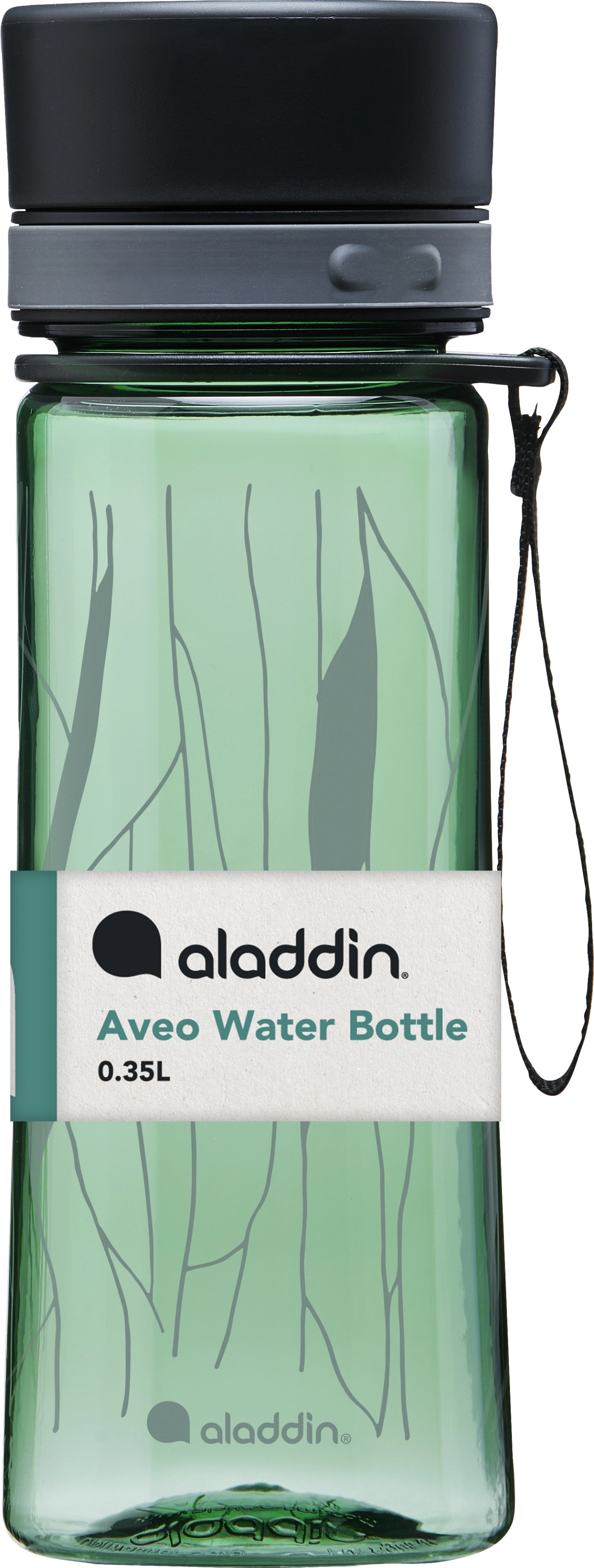 Aveo Water Bottle 0.35L Basil Green Print