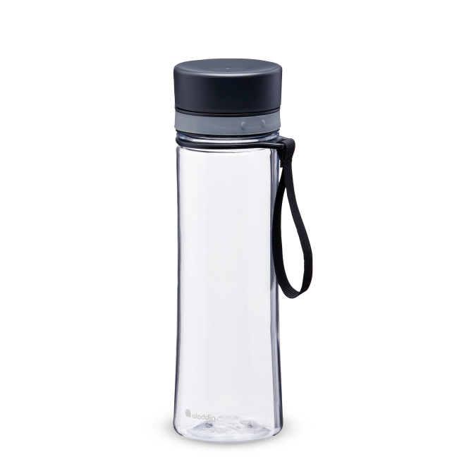 Aladdin aveo water bottle 0.6l clear & grey