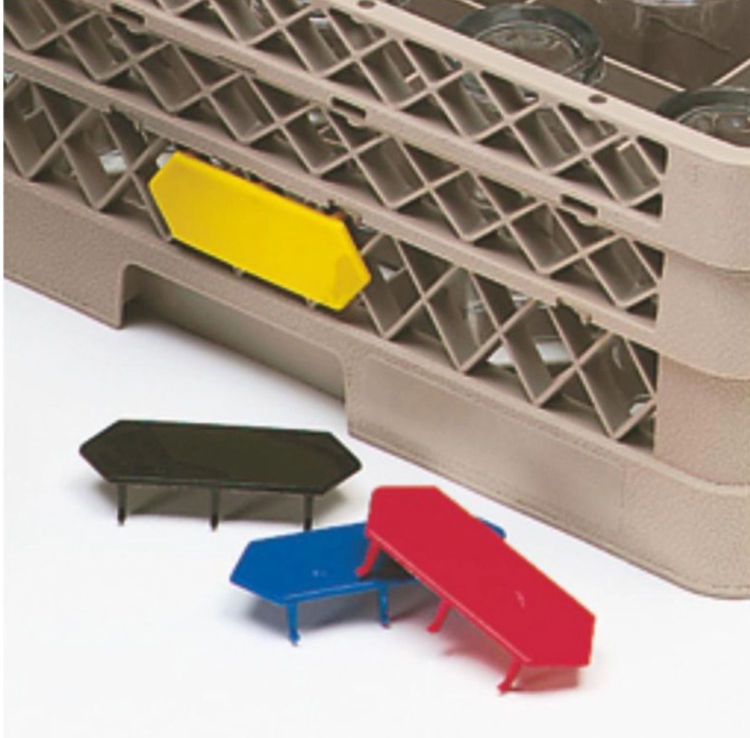 Farbmarkierung Clip schwarz 11x4cm für offene Spülkörbe