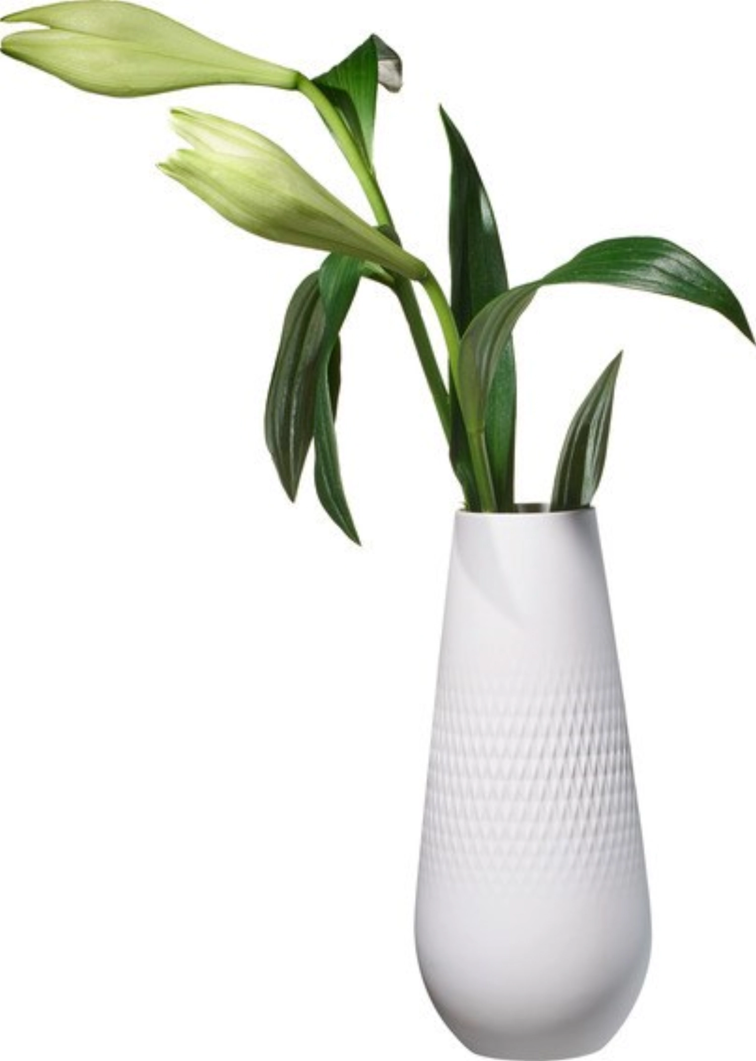 Manufacture Collier blanc Vase Carré hoch