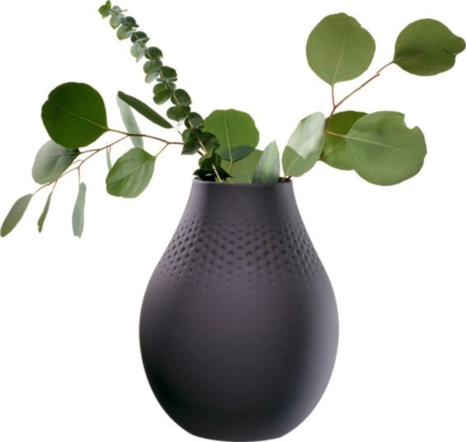Manufacture Collier noir Vase Perle haut 16x16x20cm 2.34lt