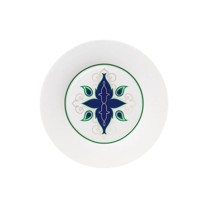Alif Blue Green Gold Assiette à déjeuner