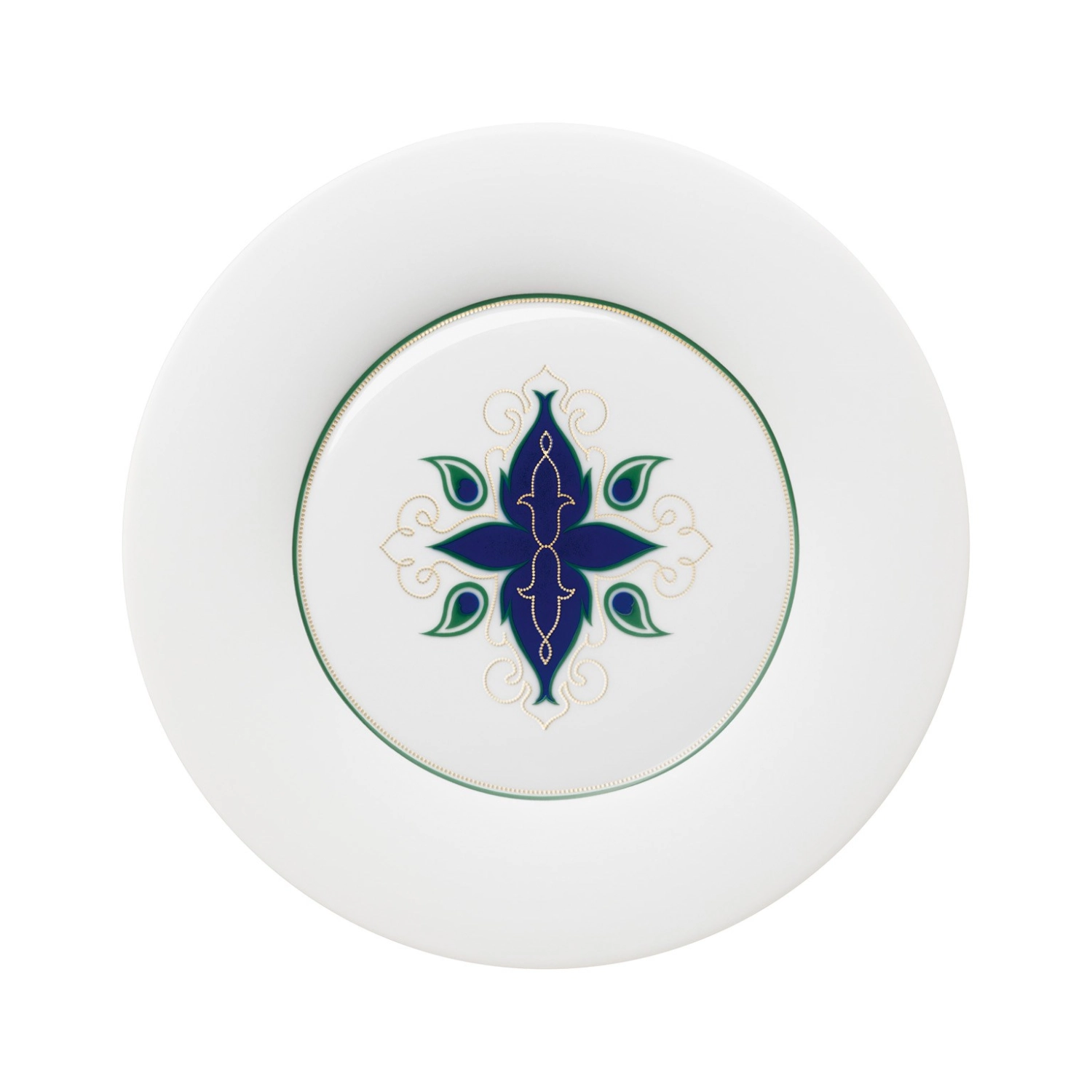 Alif Blue Green Gold Assiette