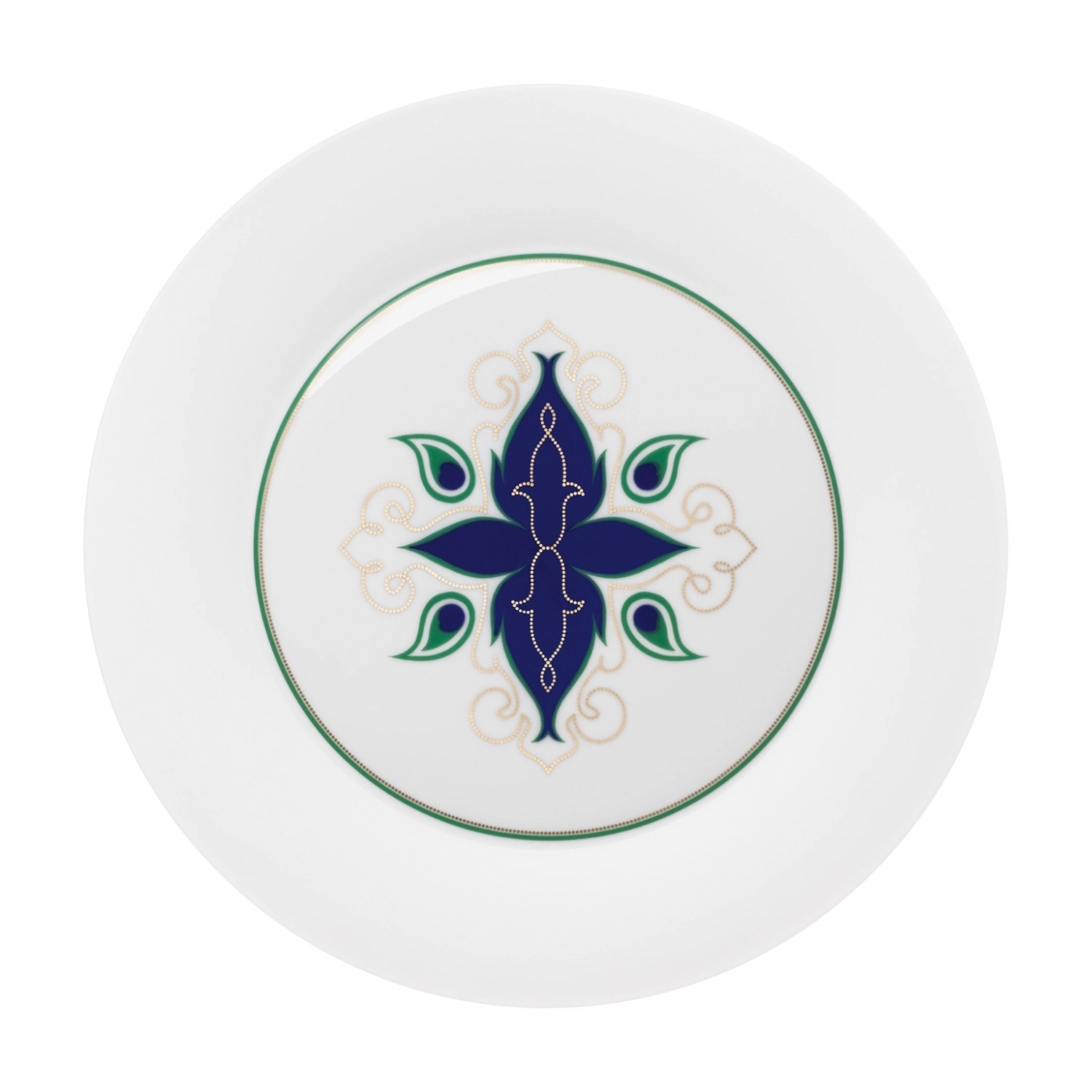 Alif Blue Green Gold Assiette creuse