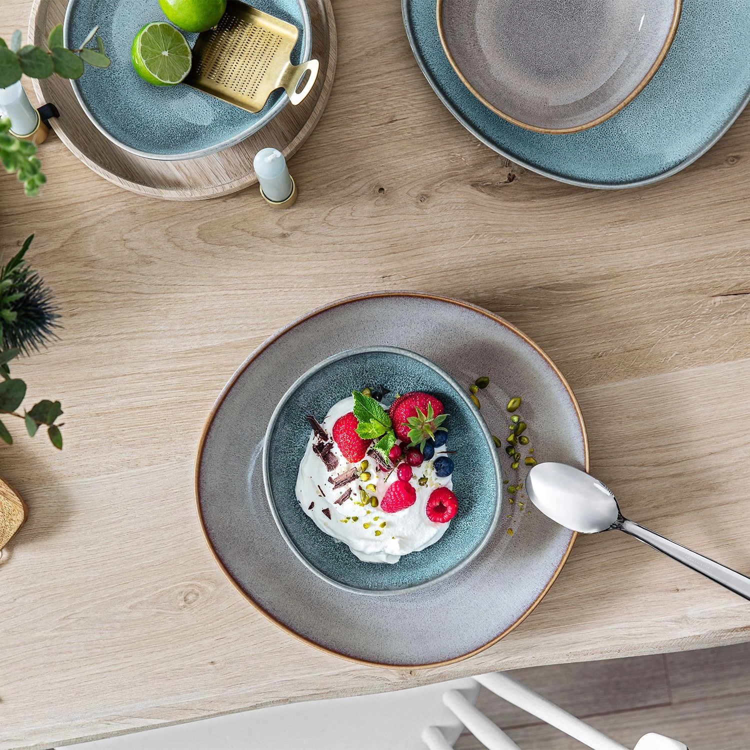 Lave beige Schale flach klein