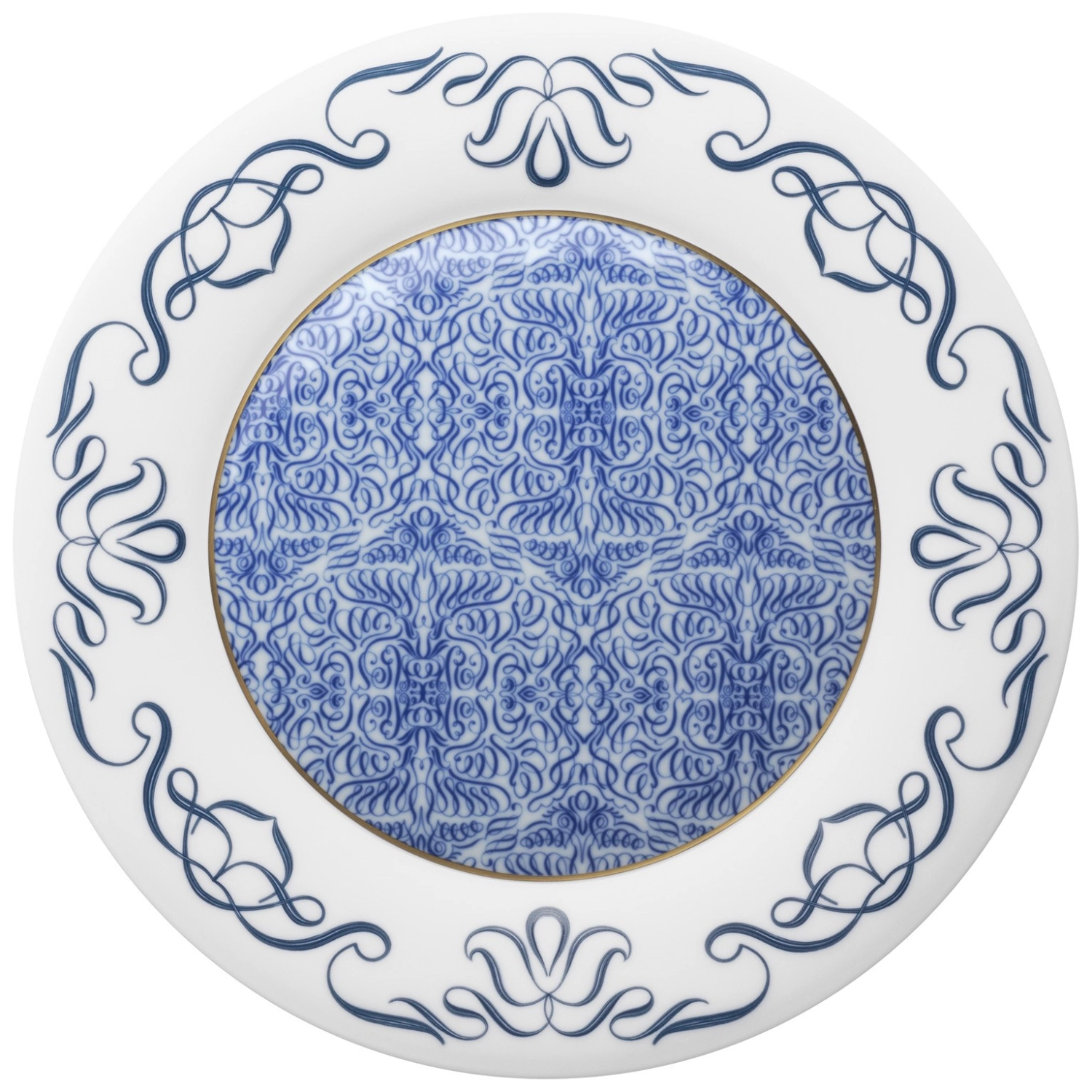 Alif Blue Grande assiette creuse