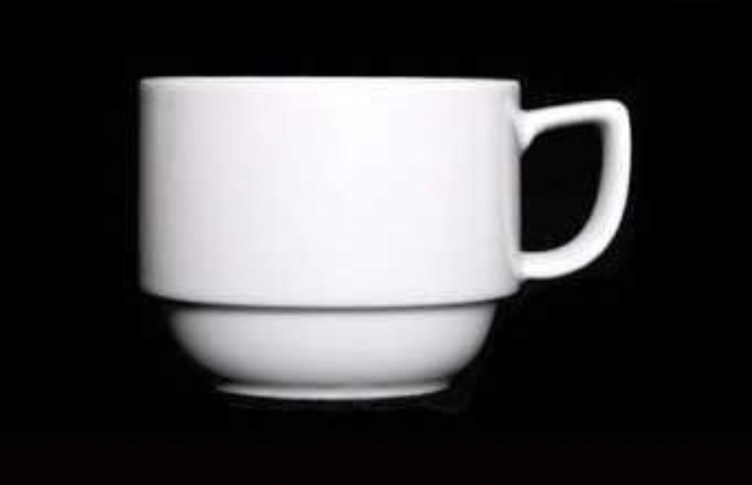 Time tasse blanche 9cl, empilable