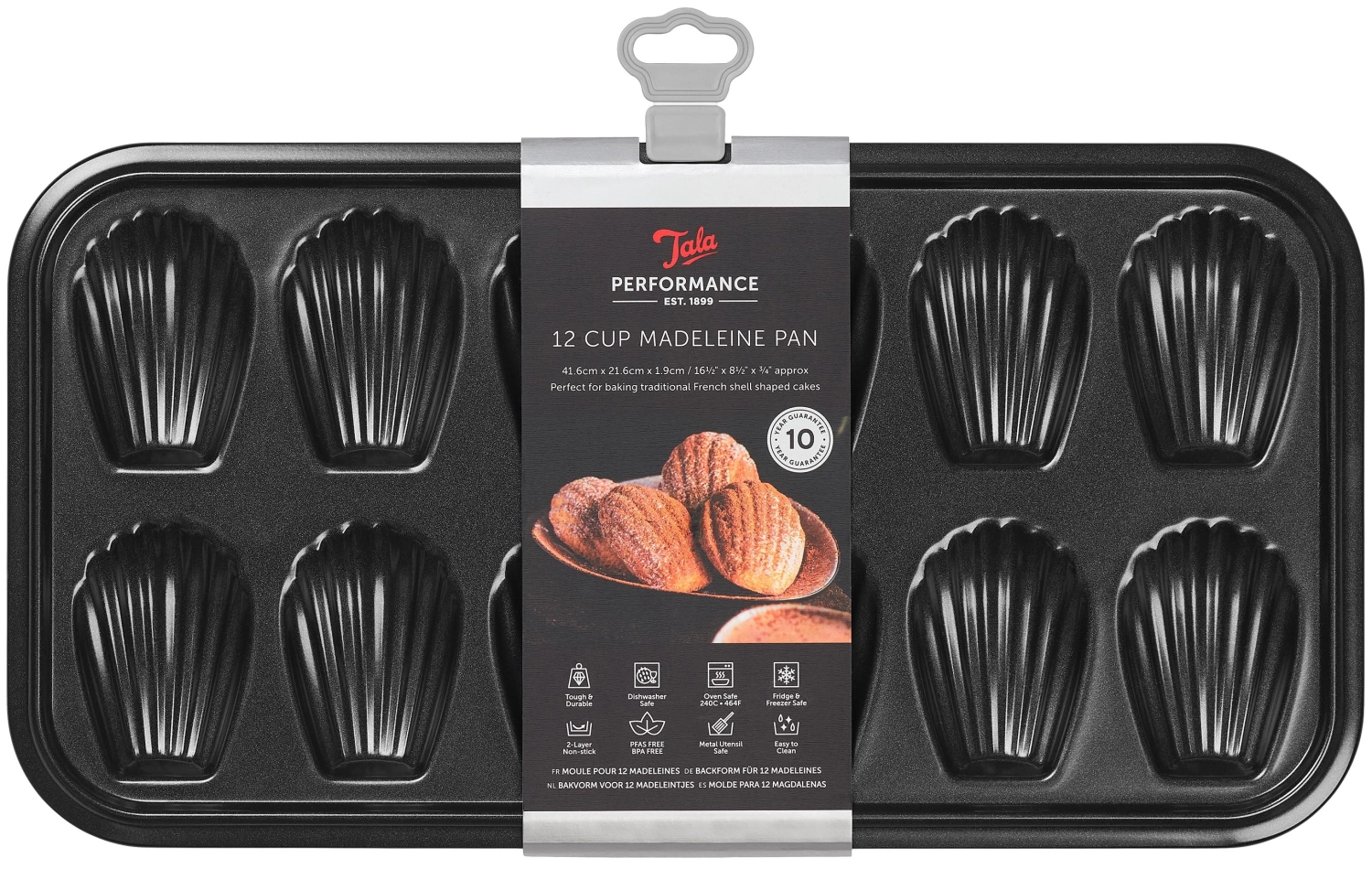 Moule à pâtisserie madeleine 12, antiadhésif