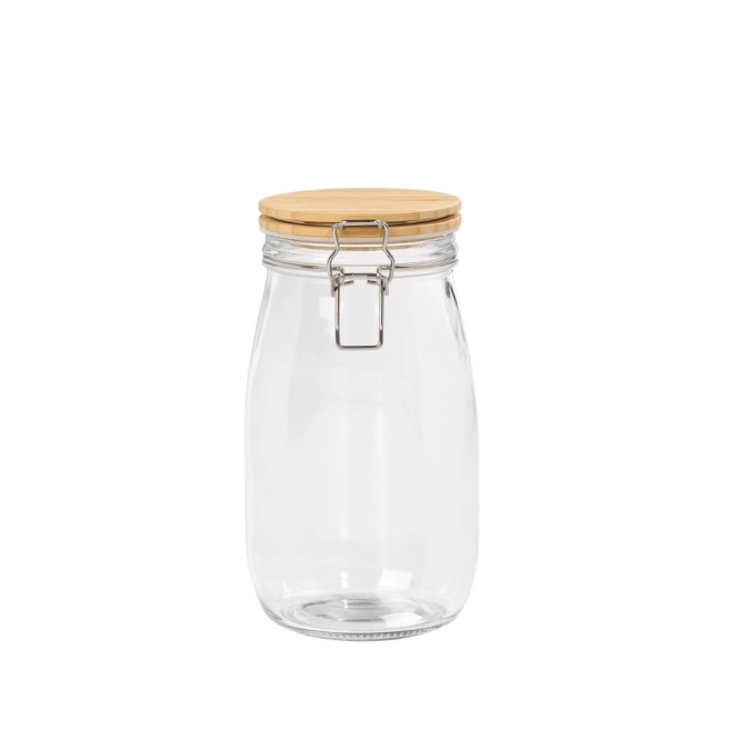 Pot de conservation avec couvercle en bambou, 440 ml