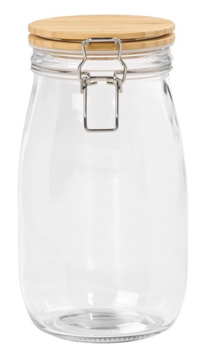 Pot de conservation avec couvercle en bambou, 980ml