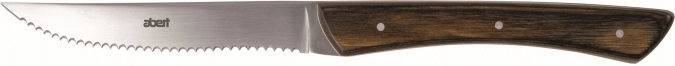 Texas Steakmesser St.Steel/Wood gezahnte Klinge L:235mm
