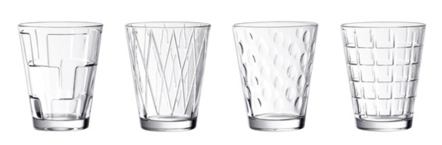 4er Set Dressed Up Wasserglas