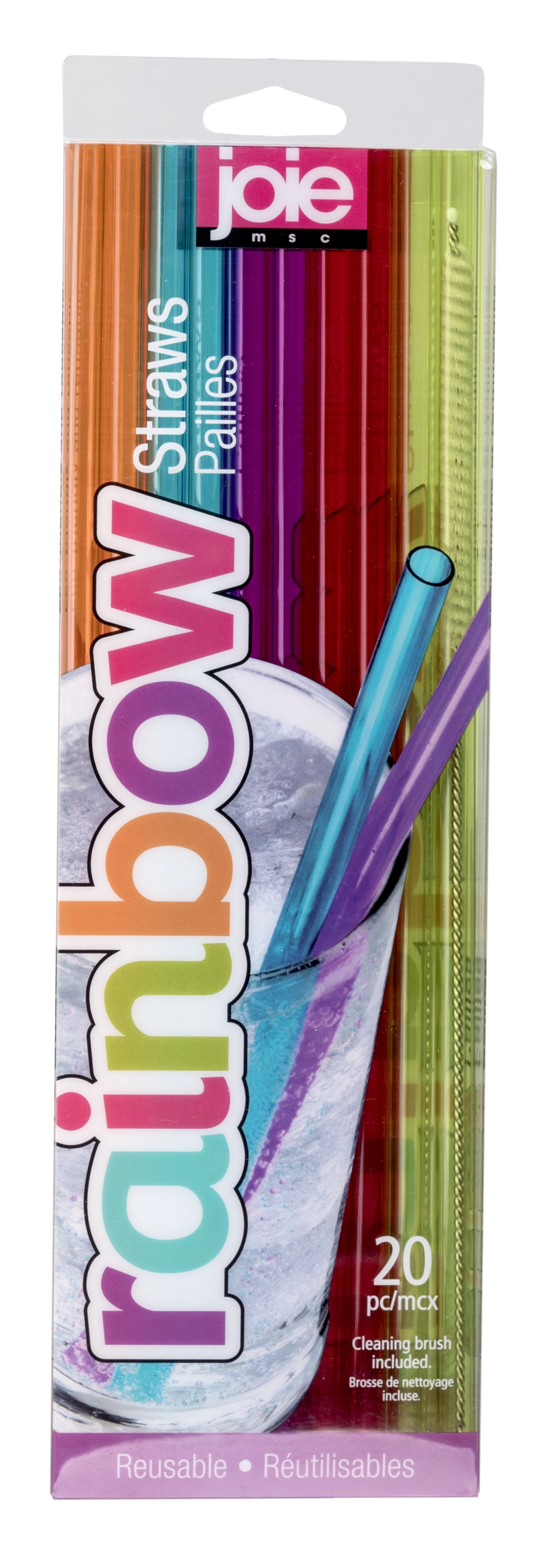 Pet-G Strohhalm Regenbogen, 20 Stück